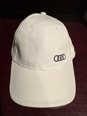 Audi Men's White Baseball Cap - Embroidered Logo